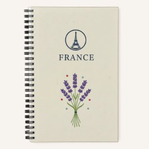 Frankreich-Erbe & Provence-Lavendel-Fotoarchiv Notizbuch