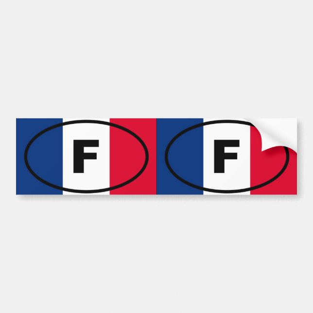 Frankreich - F - Europäisches Oval Autoaufkleber (Vorne)