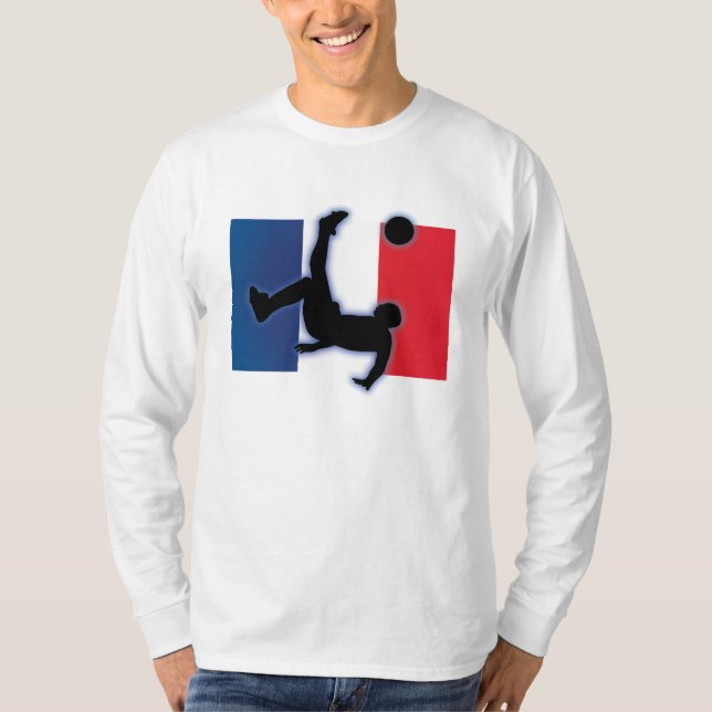 Frankreich-Fahrrad-Tritt T-Shirt (Vorderseite)