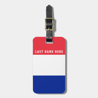 Frankreich Flag Gepäckmarke (Adresse auf der Rücks Gepäckanhänger