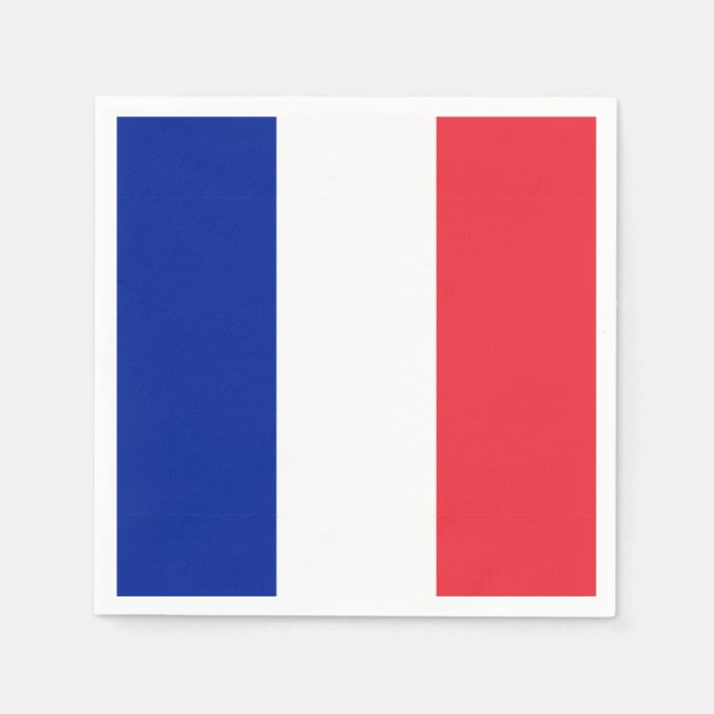 Frankreich Flag Paper Napkin Serviette (Vorderseite)