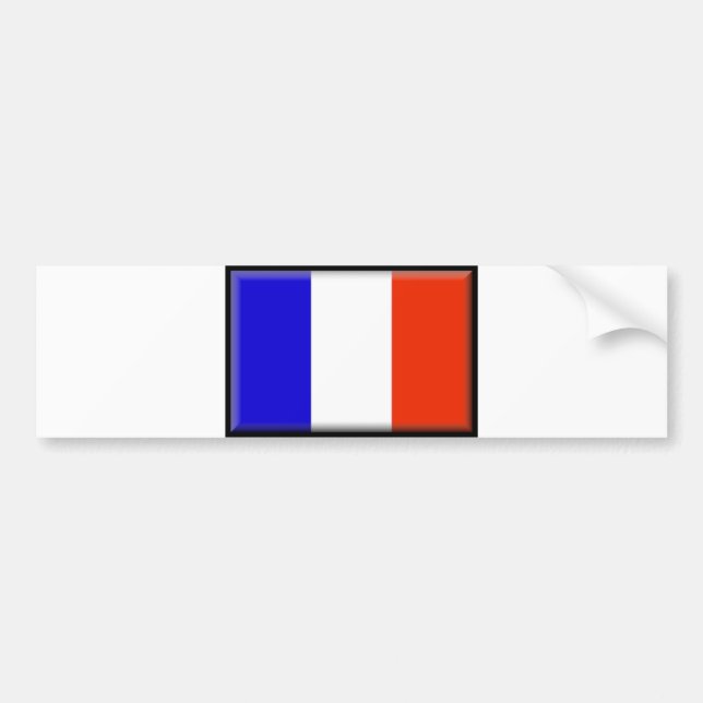 Frankreich-Flagge Autoaufkleber (Vorne)