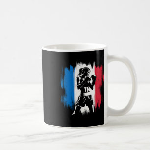 Frankreich Flagge Boxer - Weibliches Kickboxen Kaffeetasse