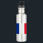 Frankreich-Flagge Edelstahlflasche<br><div class="desc">Zeigen Sie Stolz auf Ihr französisches Erbe</div>