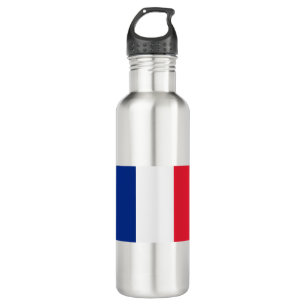 Frankreich-Flagge Edelstahlflasche