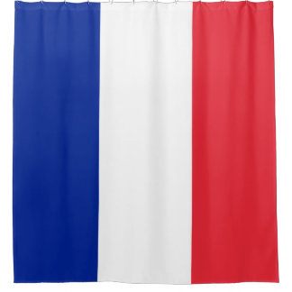 Frankreich Flagge Französisch Tricolor Blue White  Duschvorhang
