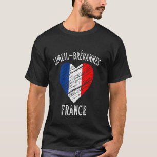 Frankreich Flagge Herz Limeil Brevannes Stadt T-Shirt