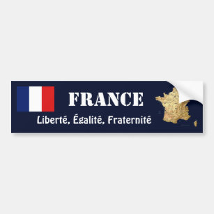 Frankreich-Flagge + Karten-Autoaufkleber Autoaufkleber