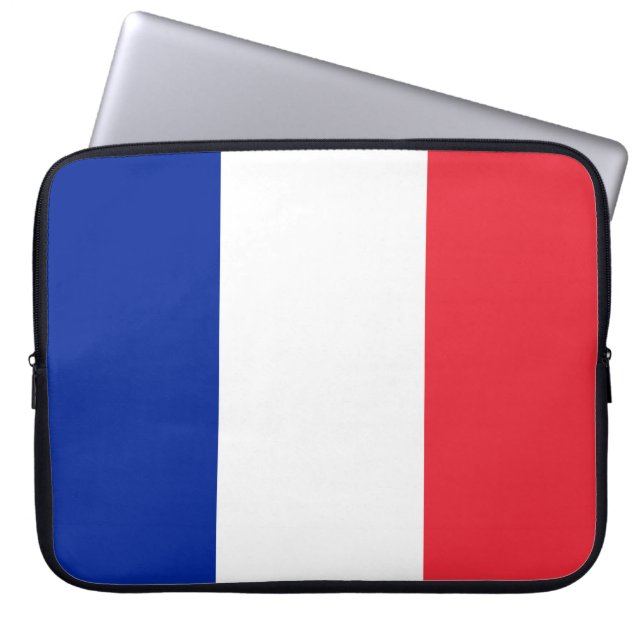 Frankreich-Flagge Laptopschutzhülle (Vorderseite)