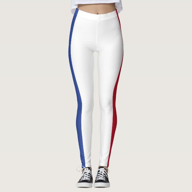 Frankreich-Flagge Leggings (Vorderseite)