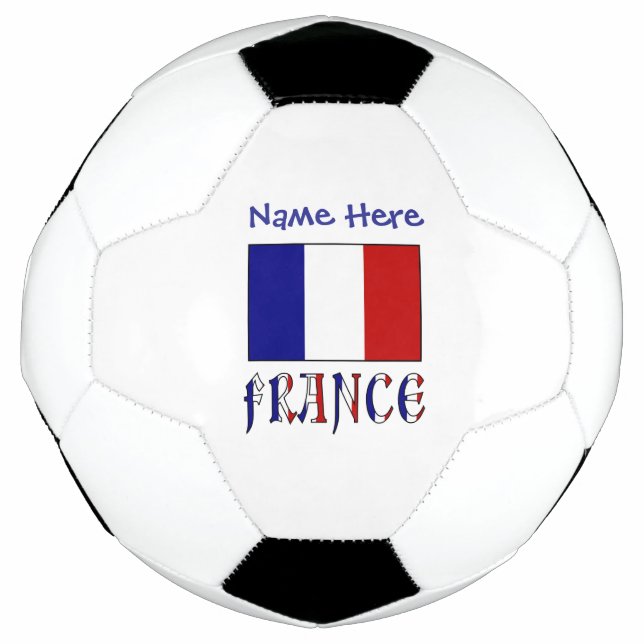 Frankreich-Flagge Personalisiert  Fußball (Vorderseite)