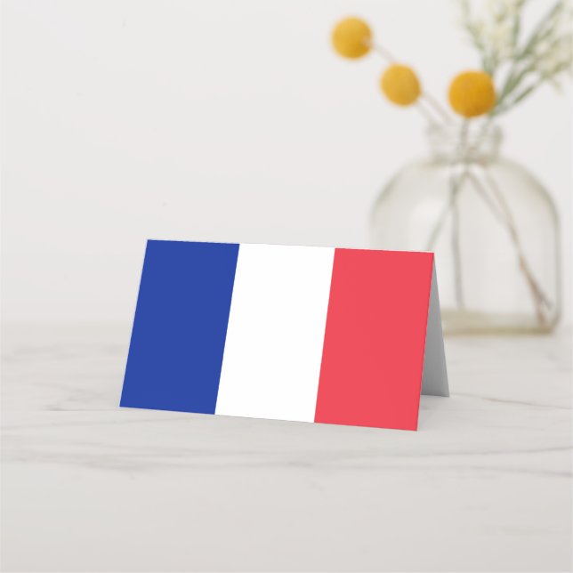 Frankreich-Flagge Platzkarte (Vorderseite)