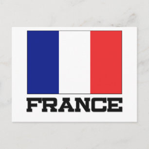Frankreich-Flagge Postkarte