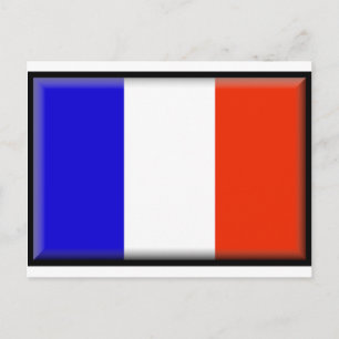 Frankreich-Flagge Postkarte