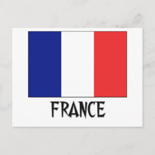 Frankreich-Flagge Postkarte