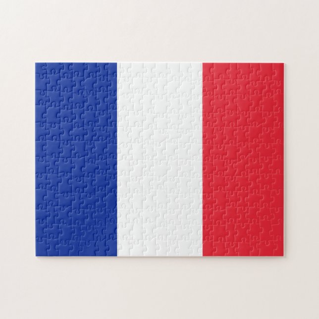 Frankreich-Flagge Puzzle (Horizontal)