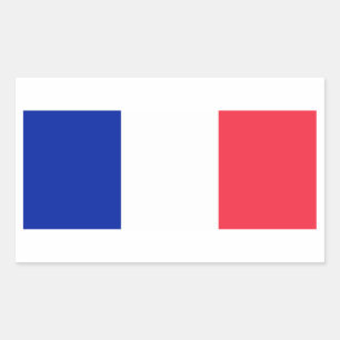 Frankreich-Flagge Rechteckiger Aufkleber