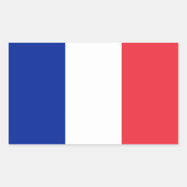 Frankreich-Flagge Rechteckiger Aufkleber