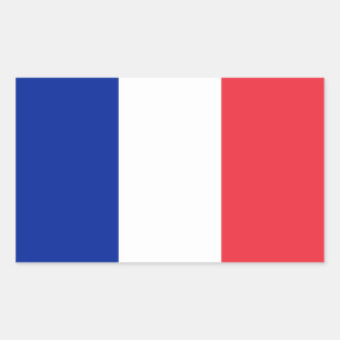 Frankreich-Flagge Rechteckiger Aufkleber