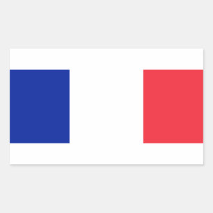 Frankreich-Flagge Rechteckiger Aufkleber