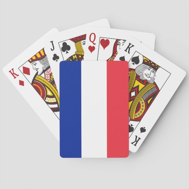 Frankreich-Flagge Spielkarten (Rückseite)