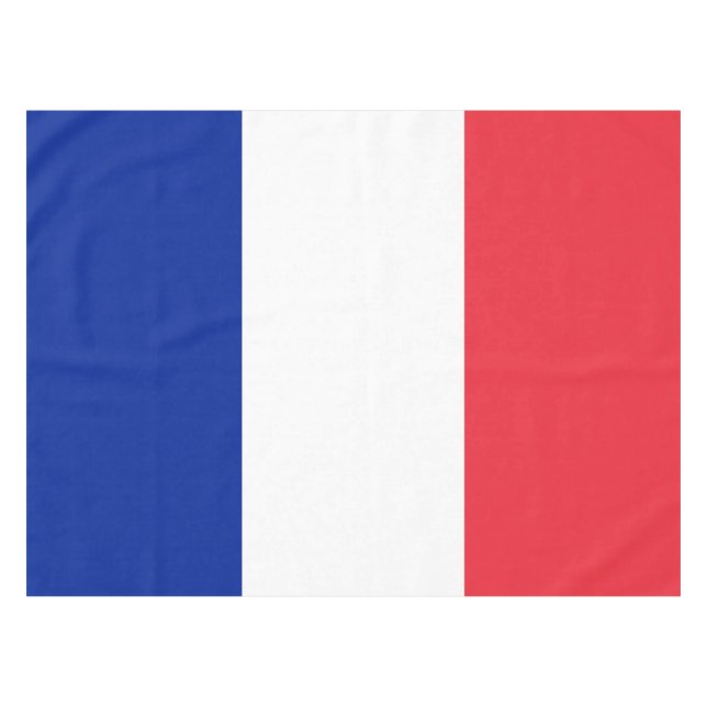 Frankreich-Flagge Tischdecke (Vorderseite (Horizontal))