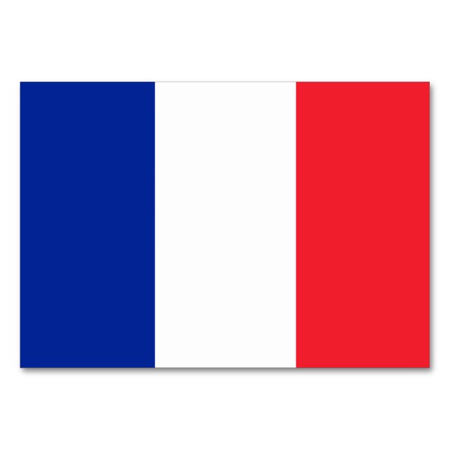 Frankreich-Flagge Tischnummer (Vorderseite)