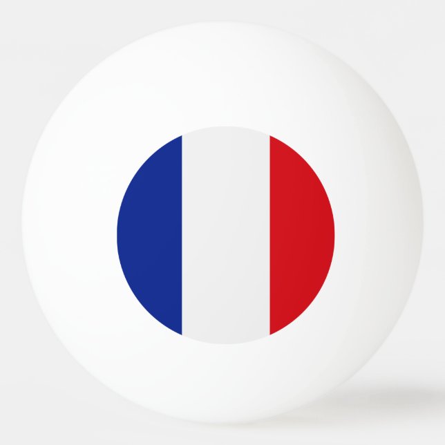 Frankreich-Flagge Tischtennisball (Rückseite)