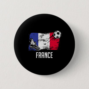 Frankreich-Flagge-Trikot Französische Fußballmanns Button