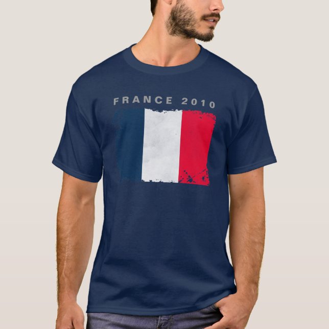 Frankreich-Flaggen-Shirt T-Shirt (Vorderseite)