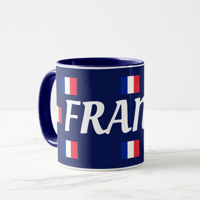 Frankreich-Flaggen-Tasse Tasse (Vorderseite Links)