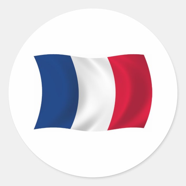 Frankreich Flaggenaufkleber Runder Aufkleber (Vorderseite)