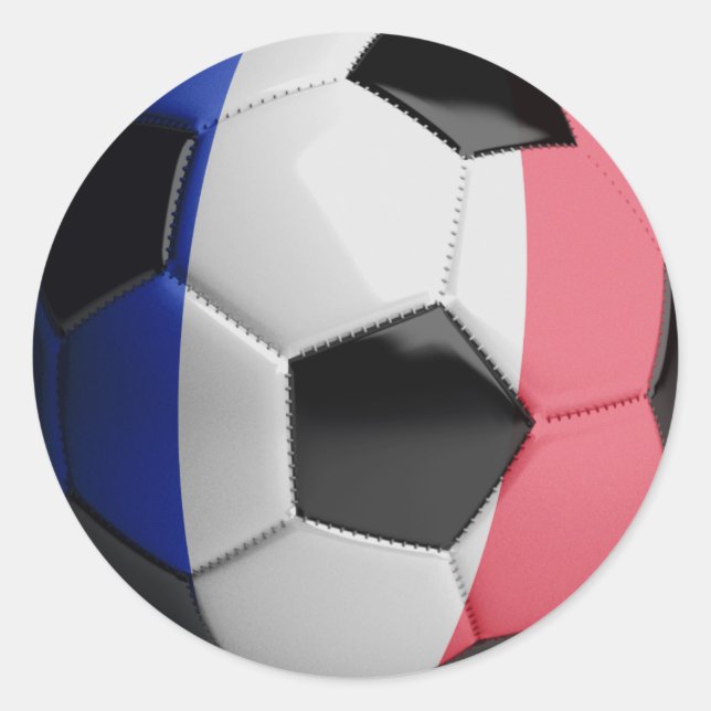 Frankreich Flaggenball-Ball Runder Aufkleber (Vorderseite)