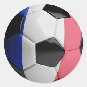 Frankreich Flaggenball-Ball Runder Aufkleber