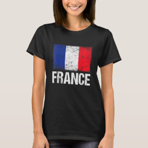 Frankreich Flaggenfrauen Frauen sterben Patriotisc T-Shirt