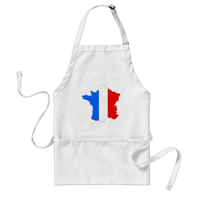 Frankreich-Flaggenkarte Schürze (Vorne)