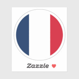 Frankreich Flaggenrundkleber Aufkleber