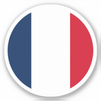 Frankreich Flaggenrundkleber Aufkleber