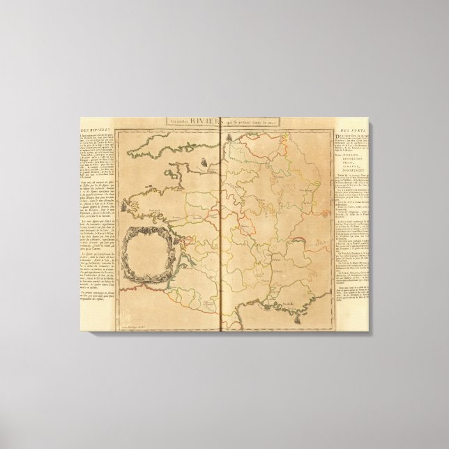 Frankreich Flüsse Leinwanddruck (Vorderseite)