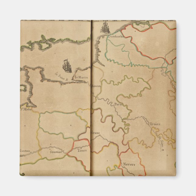 Frankreich Flüsse Magnet (Vorne)