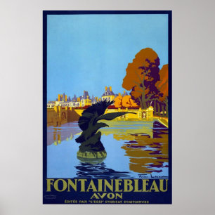 Frankreich Fontainebleau Avon Poster