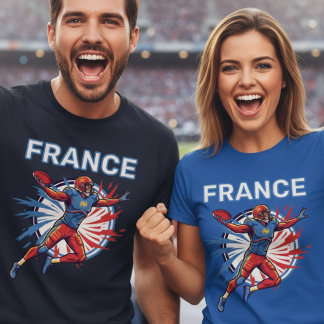 Frankreich Football Dynamischer Quarterback Patrio T-Shirt