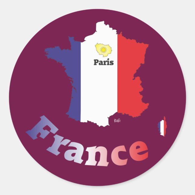 Frankreich France Francia Aufkleber (Vorderseite)