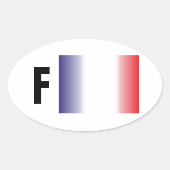 Frankreich - France Kleber Ovaler Aufkleber (Vorderseite)