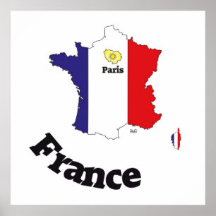 Frankreich, Francia Poster
