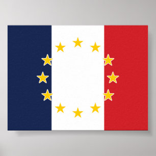 Frankreich Frankreich EU Europa Europäische Flagge Poster