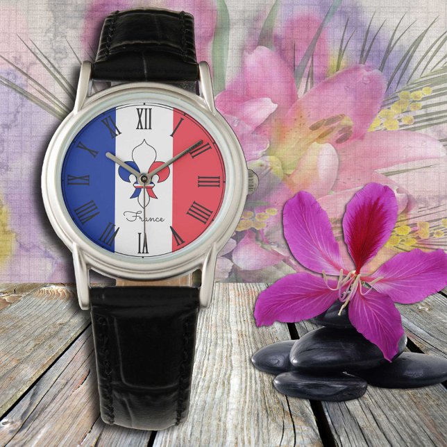 Frankreich & Frankreich Flaggen / Fashion Watch Armbanduhr (Von Creator hochgeladen)