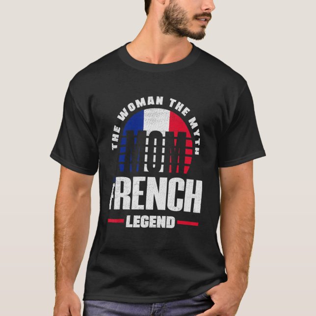 Frankreich - Frankreich - Flaggenmutter T-Shirt (Vorderseite)