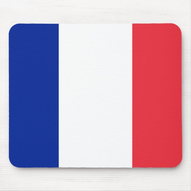 Frankreich (Französisch) Flagge Mousepad (Vorne)