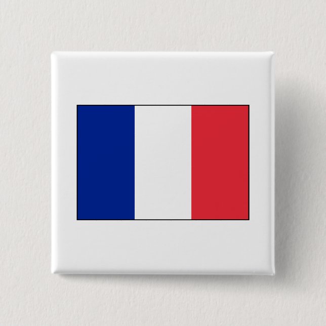 Frankreich - Französische Flagge Button (Vorderseite)